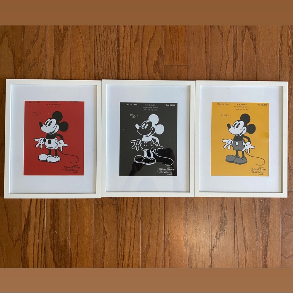 Vintage Mickey Mouse Frame Trio